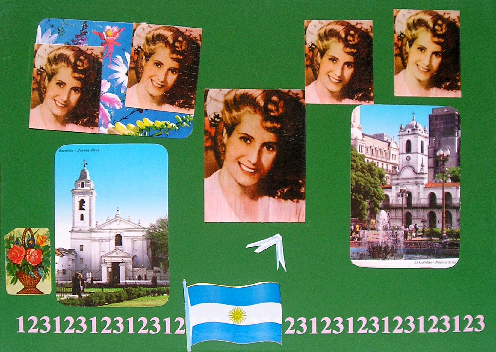 Evita Maestra recorre el país, Buenos Aires; serie, técnica mixta sobre pizarrón; 21 x 30 cm, 2007