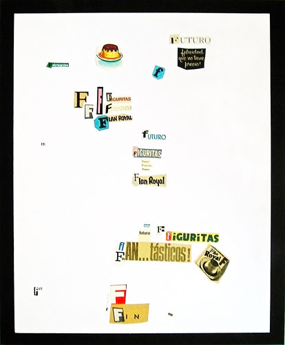 Abecedario-F, papel collage sobre papel, 55 x 45 cm, 1991.