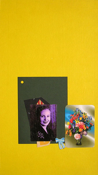 Evita, retrato, papel collage, 42 x 27 cm, 2007.