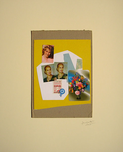 Evita joven I, papel collage, 27.5 x 19 cm, 2007.