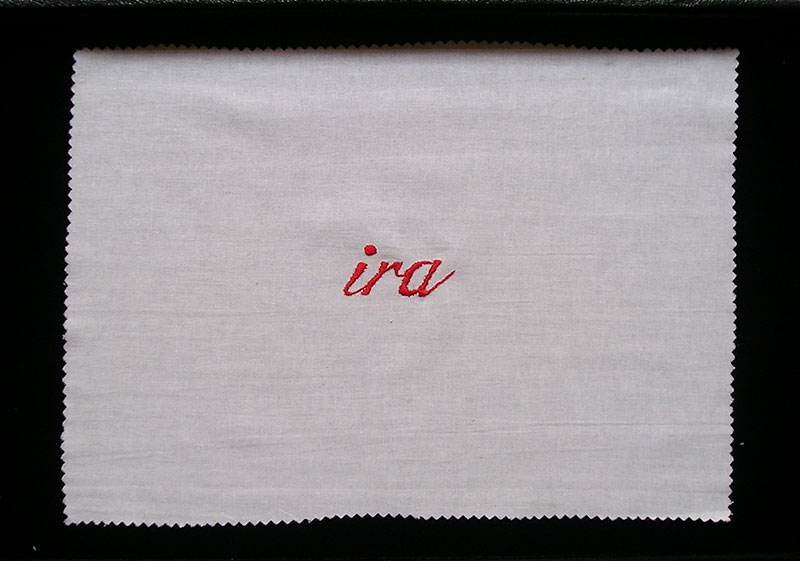 Ira, serie Los siete pecados capitales, bordado sobre género de algodón, 2001