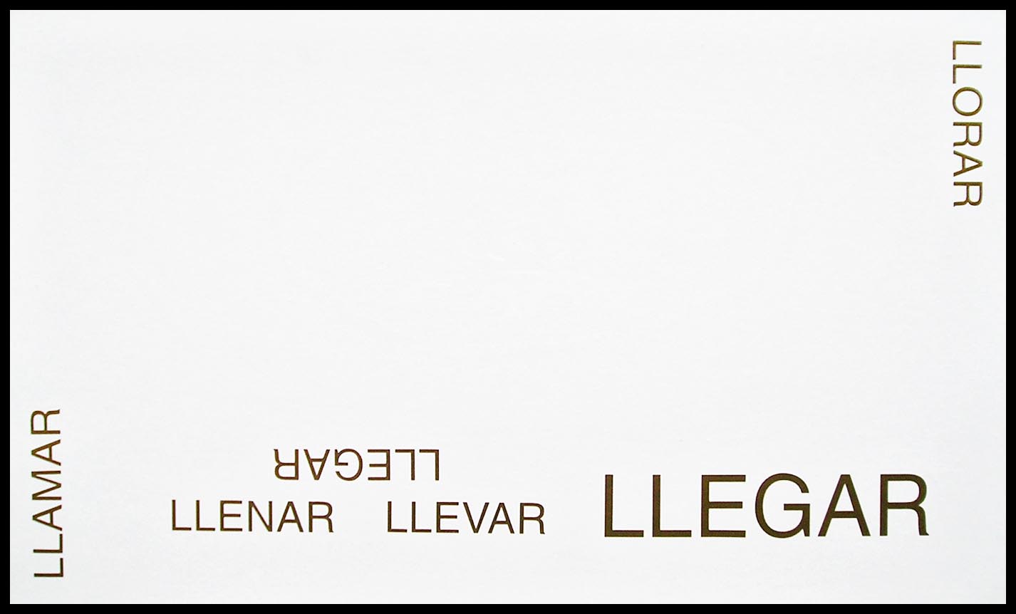 Abecedario, LL; papel collage, 29 cm x 49 cm, 2003