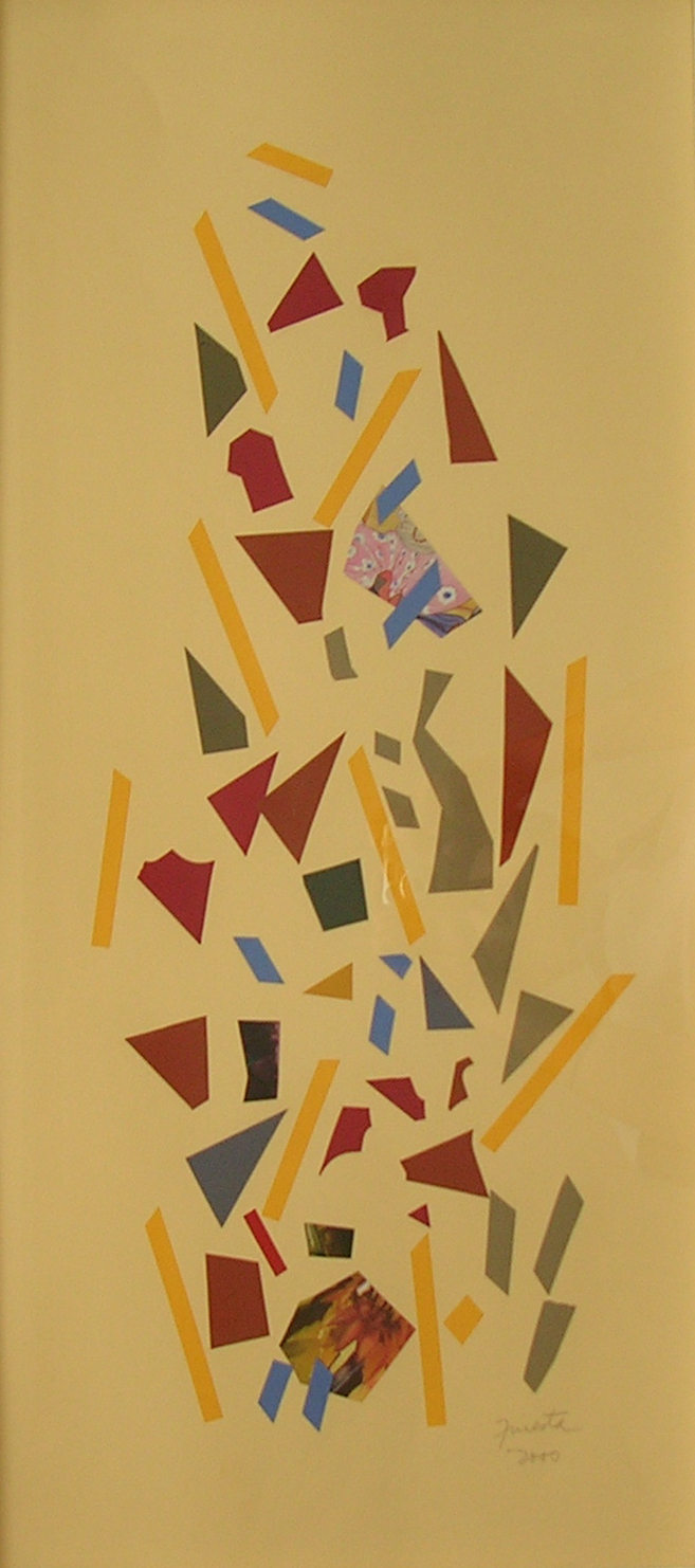 Alegoría X, papel collage 80 cm x 35 cm, 2000