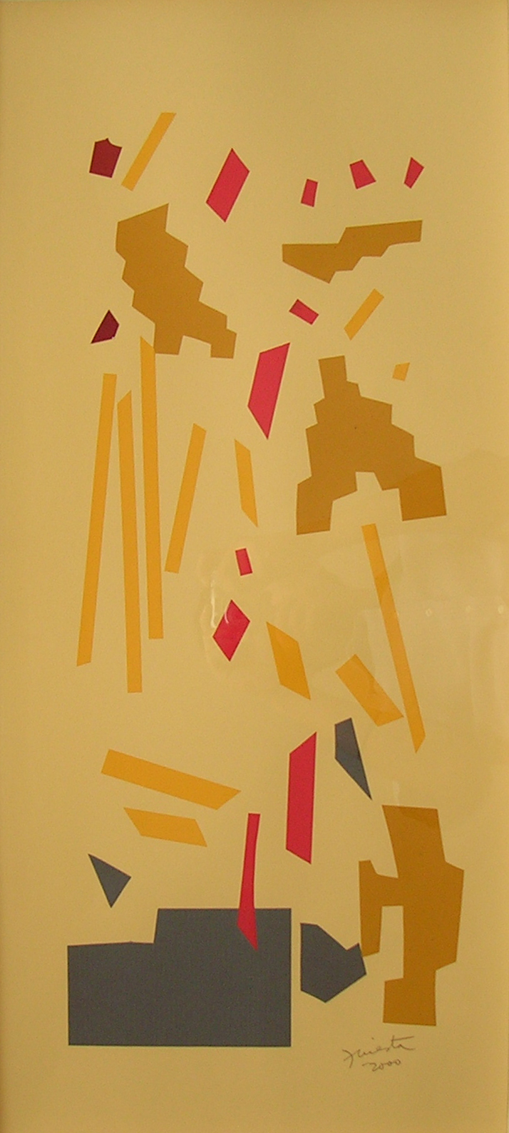 Alegoría VIII, papel collage 80 cm x 35 cm, 2000