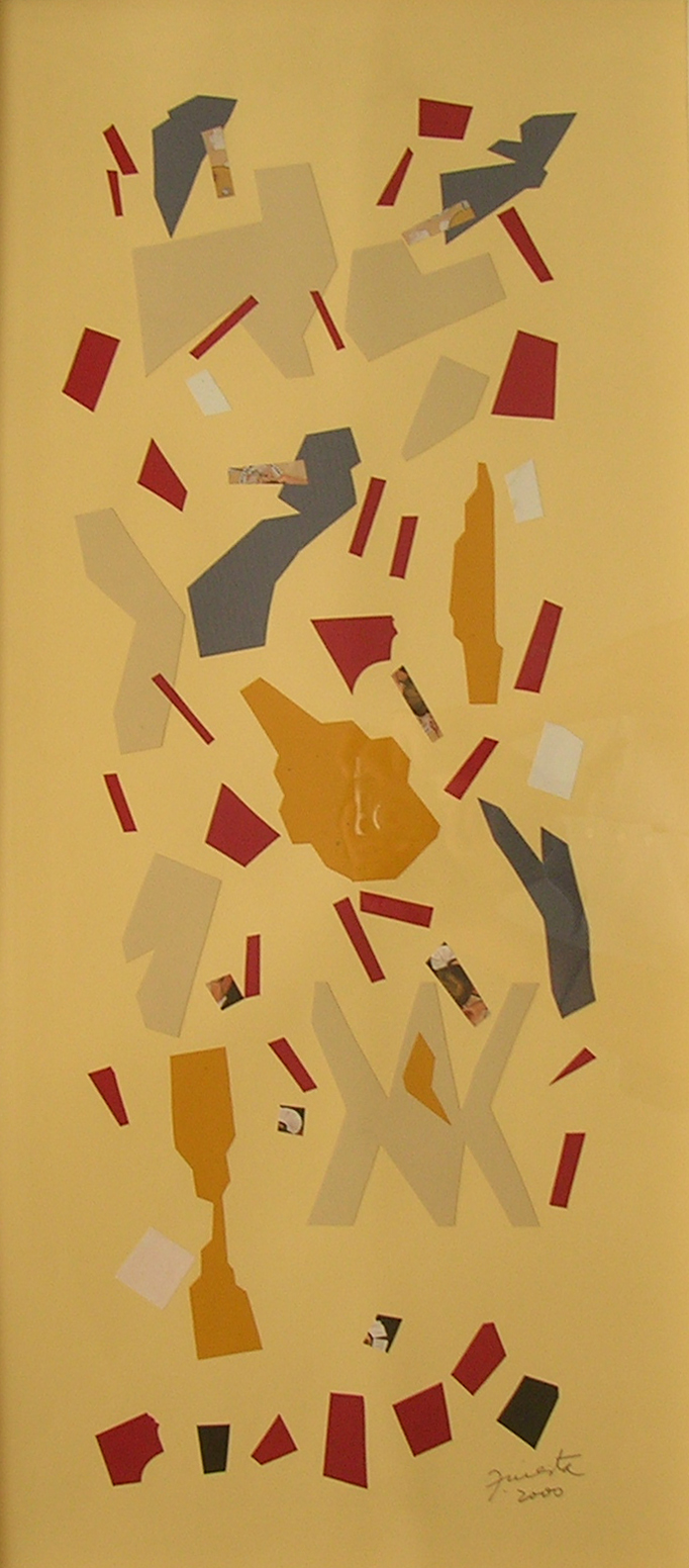 Alegoría VII, papel collage 80 cm x 35 cm, 2000