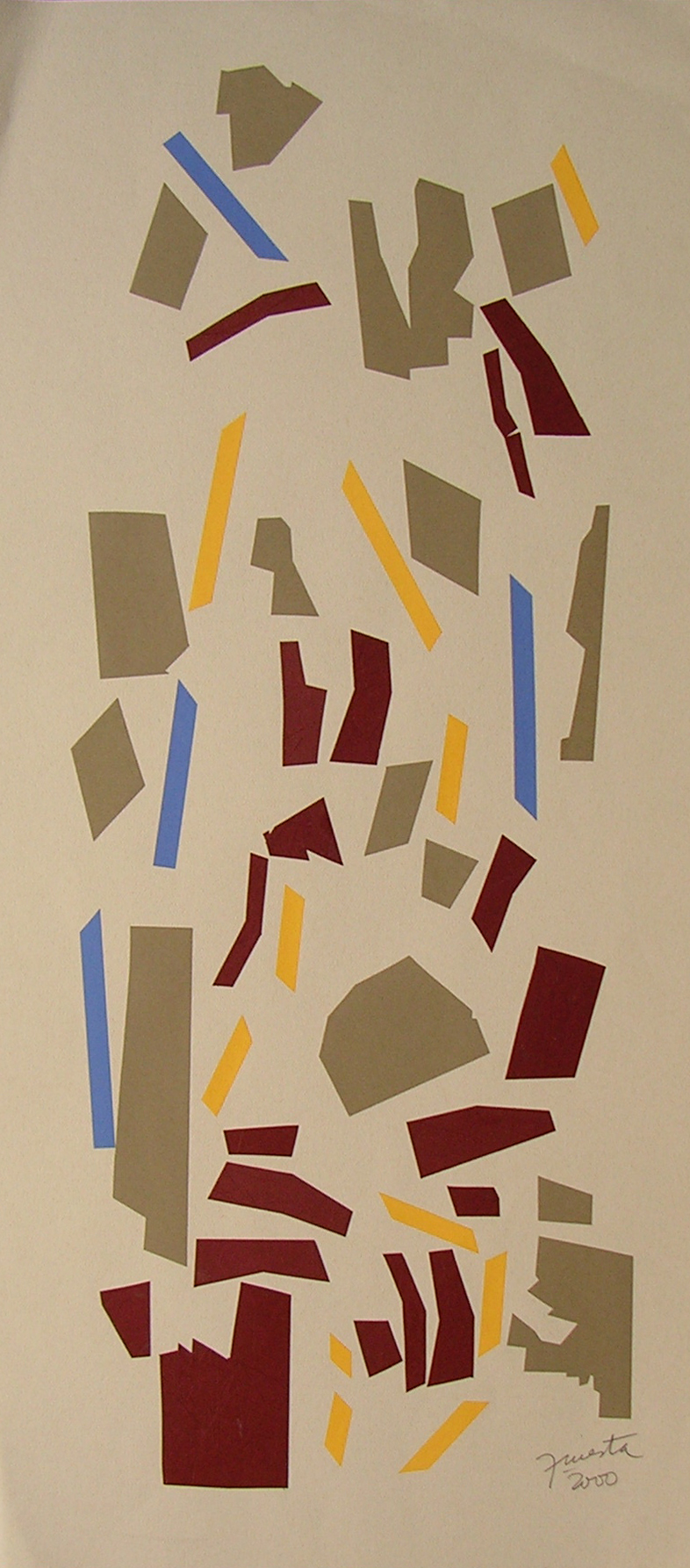 Alegoría III, papel collage 80 cm x 35 cm, 2000