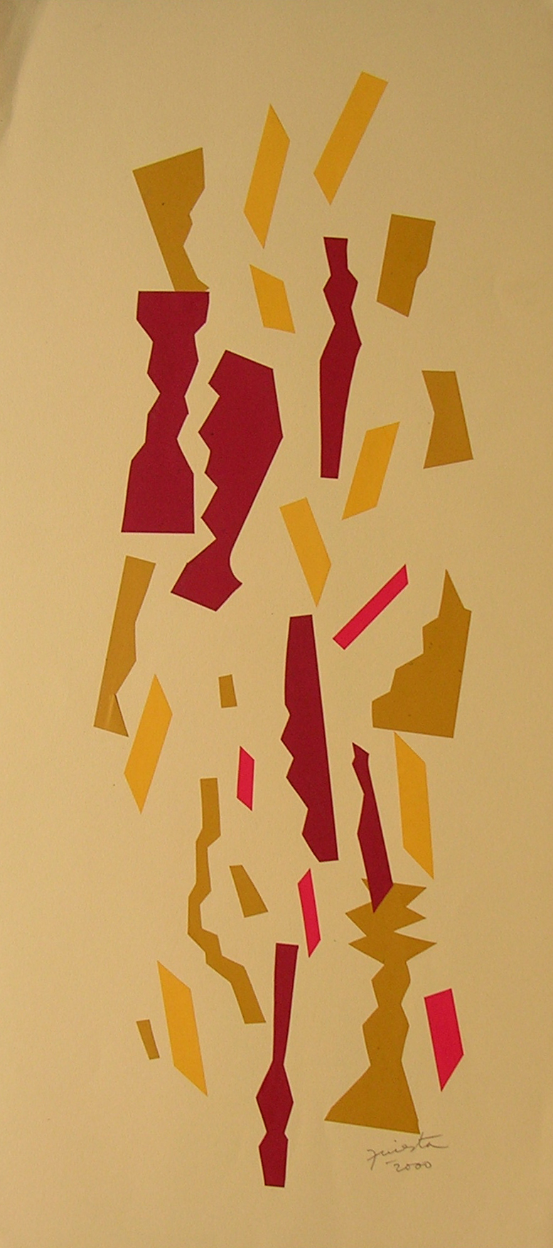 Alegoría I, papel collage 80 cm x 35 cm, 2000