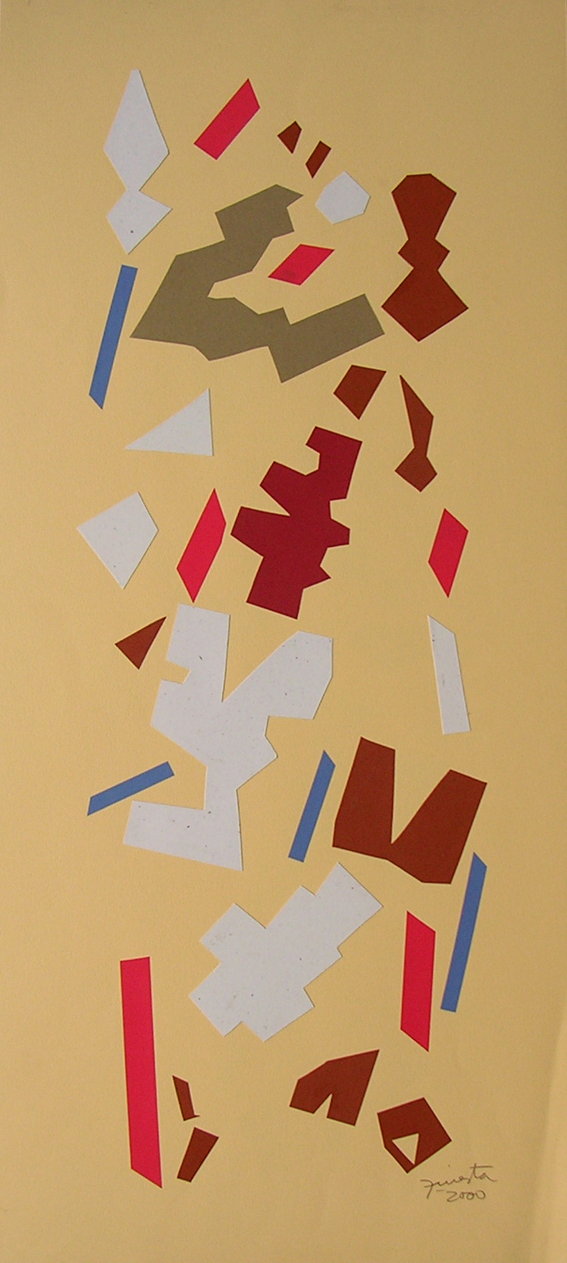 Alegoría XIII, papel collage 80 cm x 35 cm, 2000