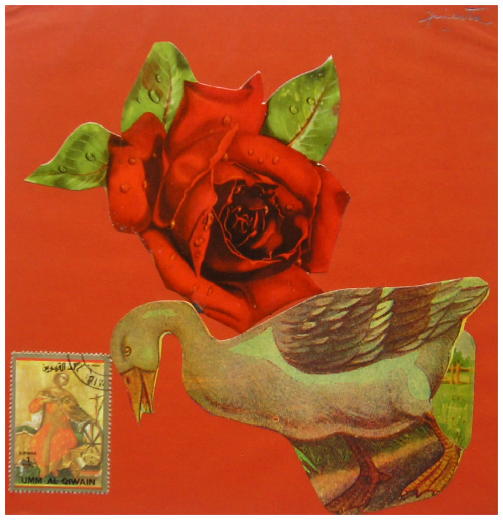 Pata,  papel collage, 15 cm x 15 cm, 1999