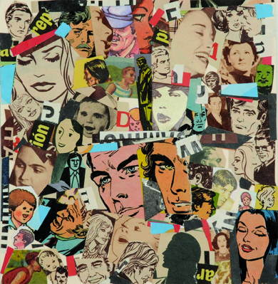 Sin título, papel collage, 13,5 cm x 13 cm. 2008