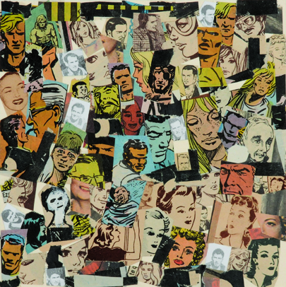 Sin Título, papel collage, 13,5 cm  x 13,5 cm. 2008