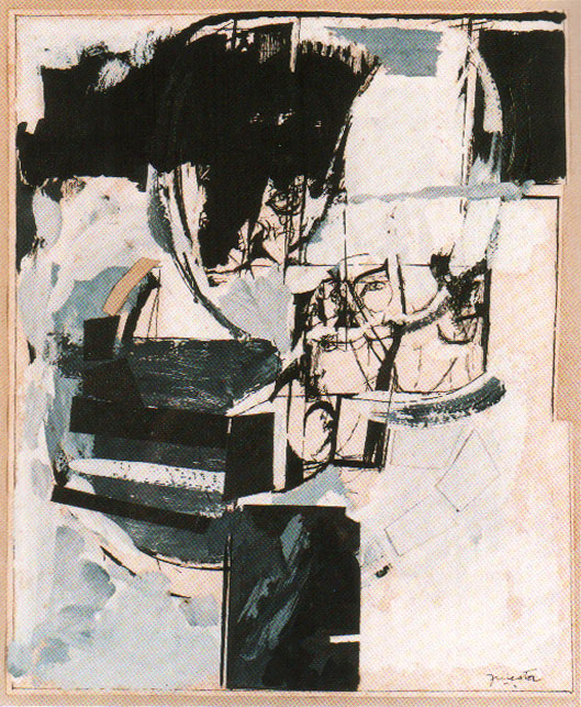 El Miedo, técnica mixta, 19 cm x 24 cm 1970