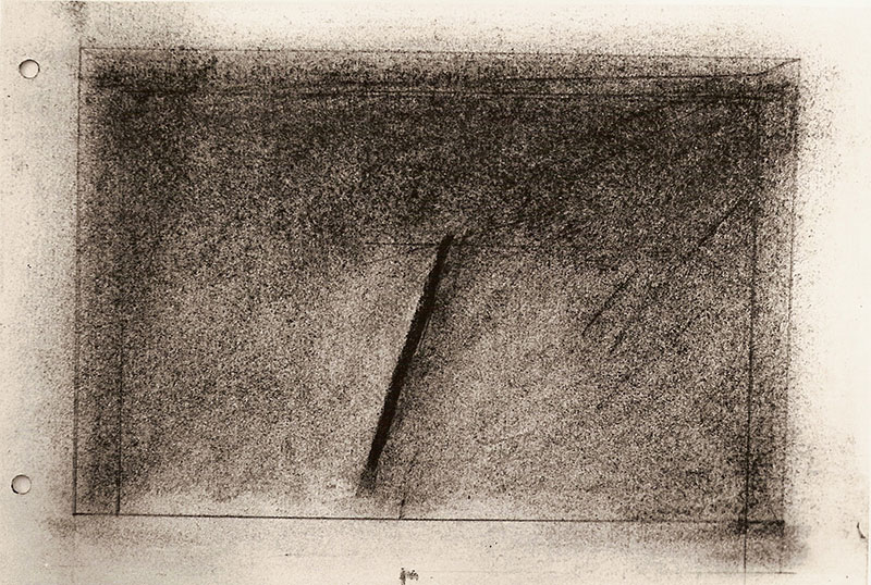 Lunes, calculando el futuro, técnica mixta, 25,5 cm x 19 cm, 1984
