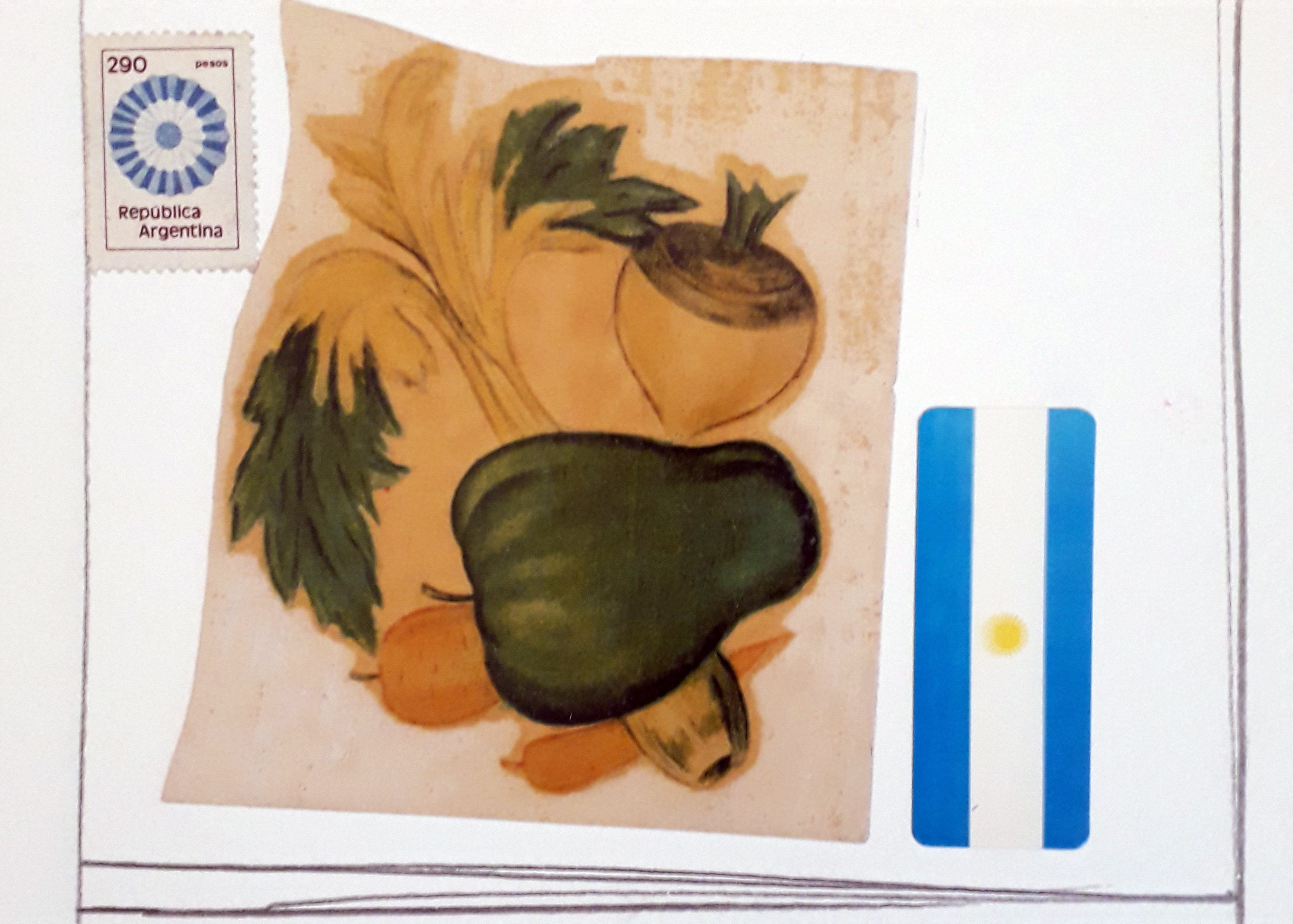 Serie pequeño formato, papel collage sobre tarjeta postal, 10 cm x 15 cm, 2020