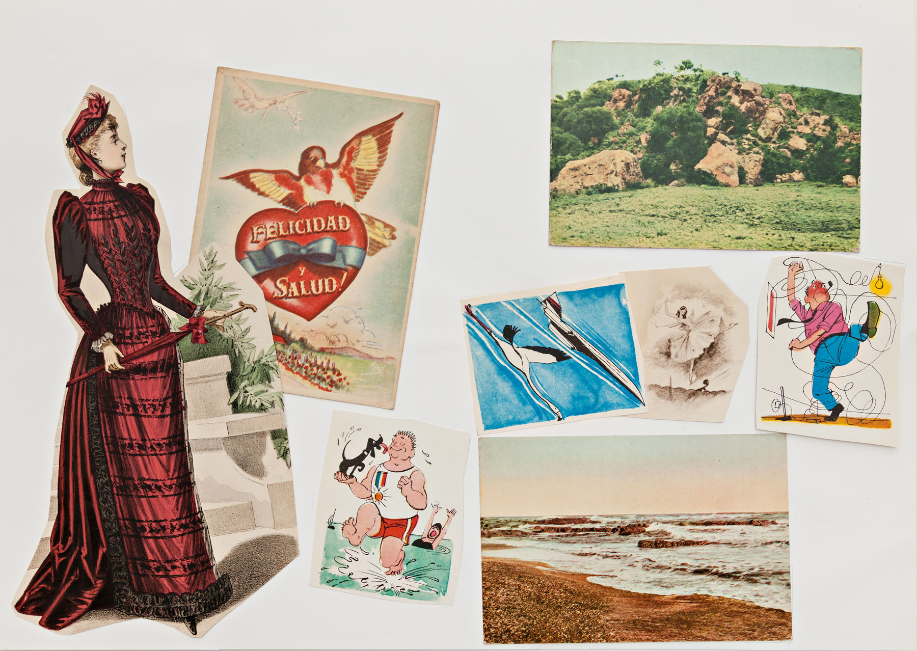 Serie Cuarentena, papel collage,  28 cm x 39,5 cm, 2020