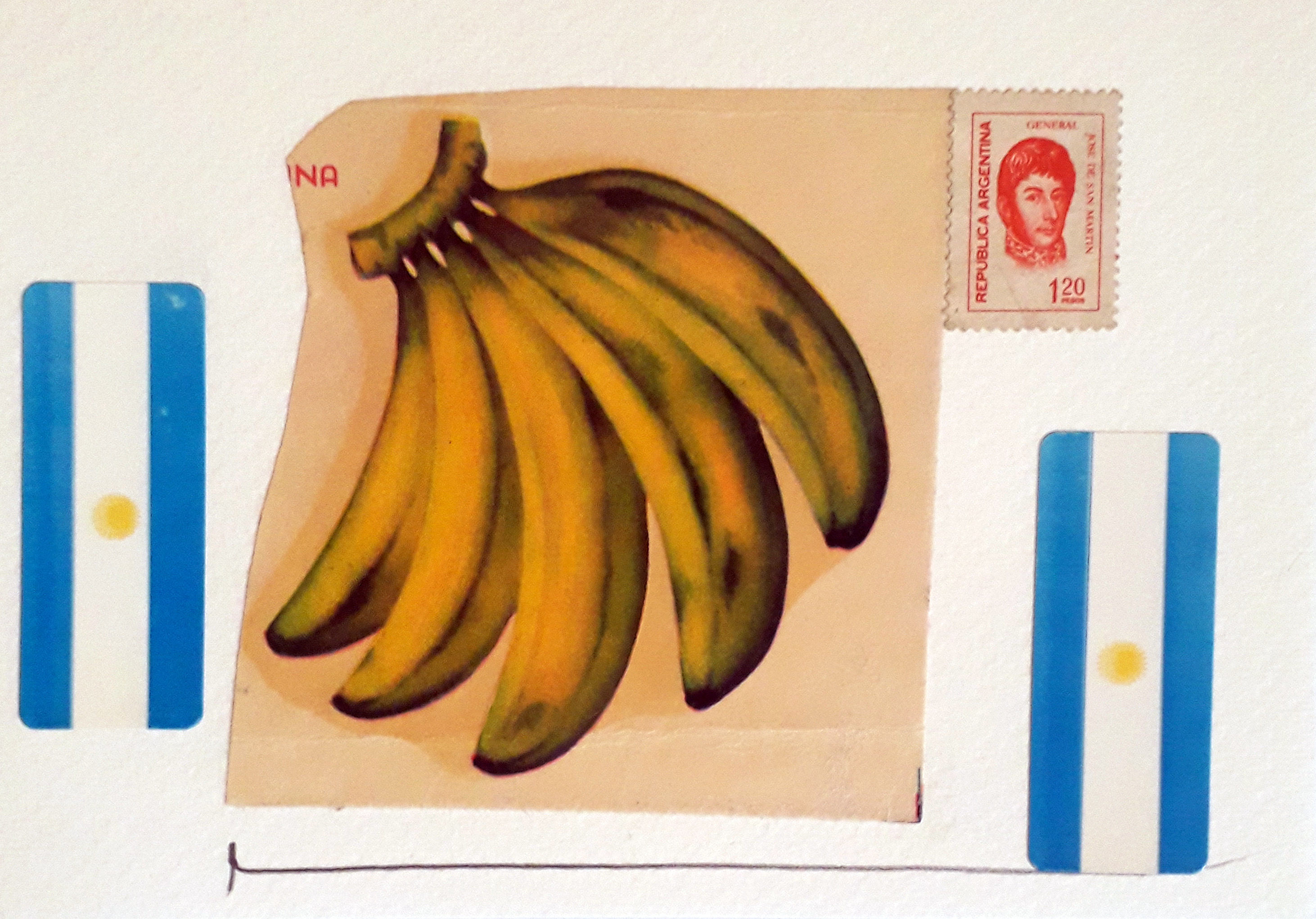 Serie pequeño formato, papel collage sobre tarjeta postal, 10 cm x 15 cm, 2020