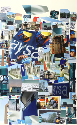 AySA Edición realizada en Conmemoración al Bicentenario / Papel collage  81,8 x 50,9 cm, 2010