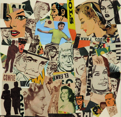 Confíe, papel collage, 13,5 cm x 13,5 cm. 2008