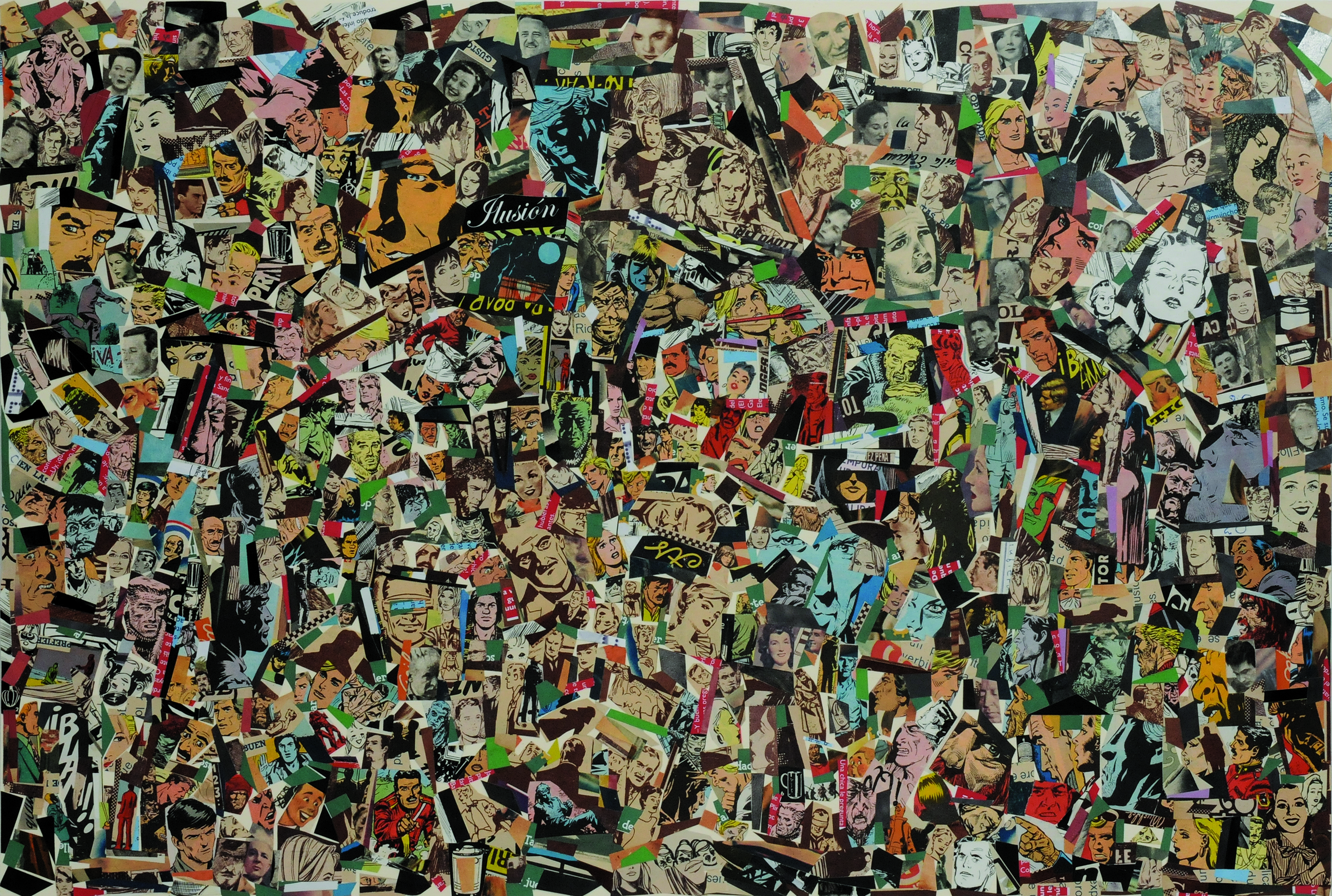 Ilusión, papel collage, 51 cm x 76 cm.2008