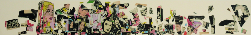 Sin Título, papel collage, 13,5 cm x 101 cm. 2008