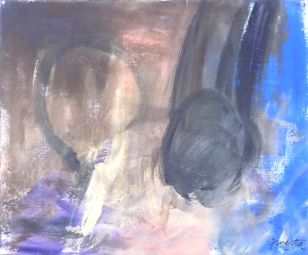 Paisaje, pintura sobre lienzo, 50 cm x 60 cm, 1989