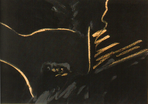 El Mentiroso, tempera y pastel 48 cm x 68,5cm, 1973