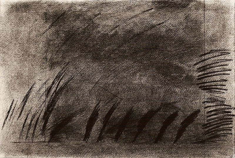 Miércoles, el porvenir no tiene precio, técnica mixta, 48 cm x 73 cm, 1984