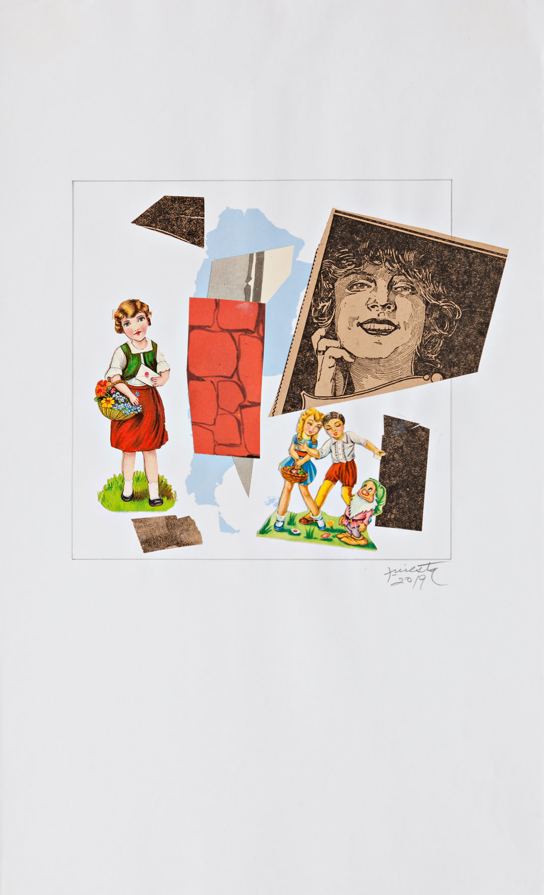 Serie verano, papel collage, 35,5 cm x 21,5 cm, 2020